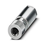 Phoenix Contact, SACC-M12FSL-4PL-CM SH IP65 Silver Cable Mount 4P Power Connector Socket, Rated At 16A, 63 V dc