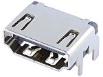 Molex 19 Way Receptacle Right Angle HDMI Connector 40 V