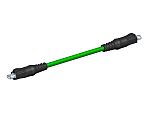 Molex220957, 5m, Green SPE to Male SPE Male, Shielded PUR Shielded, Terminated Polyurethane Sheath