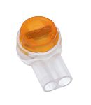 Corning, UY2 Butt Splice Connector, Orange, Insulated 19 → 26 AWG