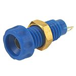RS PRO Blue Female Banana Connectors, 4 mm Connector, Screw Termination, 10A, 60V dc, Nickel Plating