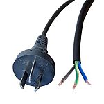 RS PRO Straight Unterminated Straight Plug Power Cord, 2.5m