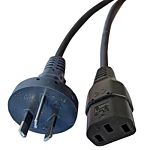 RS PRO Straight IEC C13 Socket to Straight CEE 7/7 Plug Power Cord, 2.5m