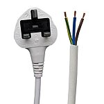 RS PRO Straight Unterminated Straight Power Cord, 2m