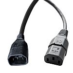 RS PRO Straight IEC C13 Socket to Straight IEC C14 Power Cord, 5m
