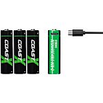 Coast AA Lithium-Ion AA Battery, 2.4Ah, 1.5V - Pack of 4