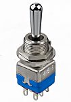 APEM Toggle Switch, Panel Mount, DPST, Solder Lug Terminal, 30V dc