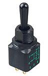 APEM Toggle Switch, Panel Mount, On-Off-On, DPST, Solder Lug Terminal, 30V dc