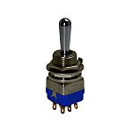 APEM Toggle Switch, Panel Mount, On-(On), DPST, Solder Lug Terminal, 30V dc