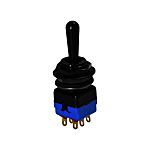 APEM Toggle Switch, Panel Mount, DPST, Solder Lug Terminal, 30V dc