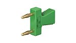 Staubli Green, Plug Banana Connector With CuZn contacts and Gold Plated - Socket Size: 2mm