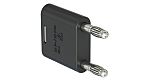 Staubli Black, Plug Test Connector Adapter With CuZn contacts and Nickel Plated - Socket Size: 4mm