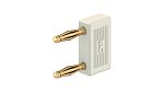 Staubli White, Plug Test Connector Adapter With CuZn contacts and Gold Plated - Socket Size: 2mm