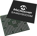 Microchip, 32bit ARM926EJ-S, SAM9X72 Microcontroller, 800MHz, 64 kB SRAM, 233-Pin TFBGA