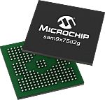 Microchip, 32bit ARM926EJ-S, SAM9X72 Microcontroller, 800MHz, 64 kB SRAM, 243-Pin TFBGA
