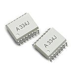 Broadcom, ACPL-334J-000E AC/DC Input, Input IGBT Output Optocoupler, Surface Mount, 16-Pin SO16