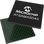 Microchip ATSAMA5D43B-CU, ARM Cortex A5 Microprocessor SAMA5D4 32bit ARMv7-A 600MHz 289-Pin LFBGA