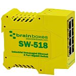 Brainboxes SW 518, Unmanaged 8 Port Ethernet Switch