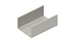 Fischer Elektronik KO Series Aluminium Cover for Use with 100mm Eurocards, 160 x 105 x 42.4mm