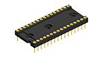 Fischer Elektronik, DIL 2.54mm Pitch Straight 32 Way, Through Hole Closed Frame IC Dip Socket, 1.5A