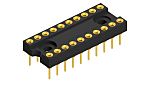 Fischer Elektronik, DIL 2.54mm Pitch Straight 20 Way, Through Hole Closed Frame IC Dip Socket, 1.5A