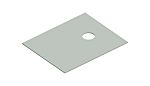 Fischer Elektronik Flame Retardant Silicone Thermal Insulation, 21mm x 17mm x 0.3mm