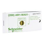 Schneider Electric Linergy DZ5 Clip On Cable Marker, Yellow, Pre-printed "S", for Cable End, AR1MB01S