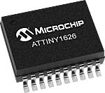 Microcontrolador Microchip ATTINY1626-XF, núcleo 12 bit ADC, 20MHZ, SSOP de 20 pines