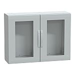 PanelSeT PLA Series Fibreglass Reinforced Polyester Double-Door-Door Floor Standing Enclosure, Glazed Door Door, IP65,