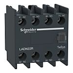 Auxiliary Contact Block, 4 Contact, 2NO/2NC, Screw Mount, TeSys Deca TeSyS D