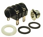 RS PRO Jack Socket 6.35 mm Panel Mount Jack Socket Socket 5A