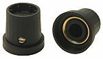RS PRO 19.5mm Black Potentiometer Knob for 6mm Shaft Round Shaft