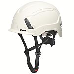uvex Pronamic Alpine E White Hard Hats with Chin Strap, Adjustable, Ventilated