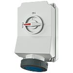 MENNEKES Switchable IP67 Industrial Interlock 3P, Earthing Position 6h, 63A, 230 V