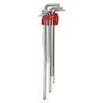 Vessel 9 piece L Shape Metric Ball Point Wrench, 1.5 To 10mm