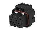 TE Connectivity, SUPERSEAL Automotive Connector Socket Black Cable Mount 26 Way, Through Hole Termination 2467976-1