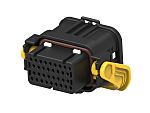 TE Connectivity, SUPERSEAL Automotive Connector Plug Black Cable Mount 34 Way, Through Hole Termination 2430273-1
