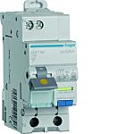 Hager RCBO, 16A Current Rating, 1P+N Poles, 30mA Trip Sensitivity, Type F