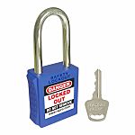 RS PRO Blue 1-Lock ABS, Steel Safety Padlocks, 6mm Shackle, 46mm Attachment