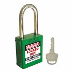 RS PRO Green 1-Lock ABS, Steel Safety Padlocks, 6mm Shackle, 46mm Attachment