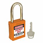 RS PRO Orange 1-Lock ABS, Steel Safety Padlocks, 6mm Shackle, 46mm Attachment