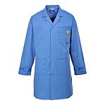 Portwest Blue Unisex Reusable Lab Coat, M