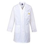 Portwest White Unisex Reusable Lab Coat, L