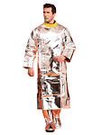 EDC PROTECTION Grey Unisex Lab Coat, XL