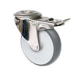 Guitel Hervieu Braked Swivel Castor Wheel, 128kg Capacity, 100mm Wheel