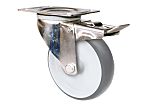 Guitel Hervieu Braked Swivel Castor Wheel, 100kg Capacity, 125mm Wheel