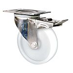 Guitel Hervieu Braked Swivel Castor Wheel, 150kg Capacity, 100mm Wheel