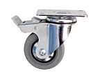 Guitel Hervieu Braked Swivel Castor Wheel, 70kg Capacity, 80mm Wheel