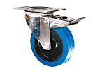 Guitel Hervieu Braked Swivel Castor Wheel, 100kg Capacity, 80mm Wheel