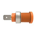 Schutzinger Orange Female Banana Connector, 4 mm Connector, Tab Termination, 32A, 1kV, Nickel Plating